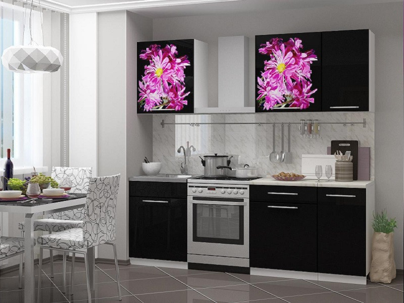 Кухонный Гарнитур Астра МДФ/Фотопечать 1400 мм