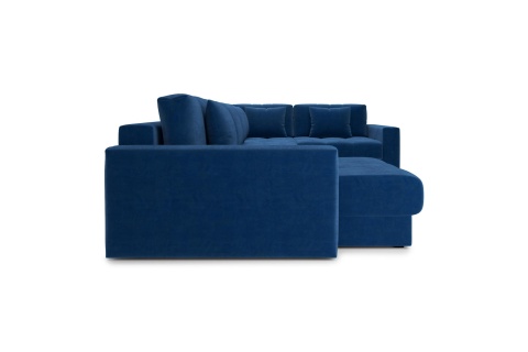 Диван п-образный тик-так Монарх темно-синий