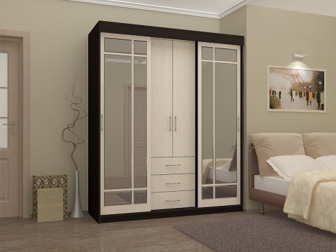 Шкаф-Купе Модрест (Ш-1700 × В-2220 × Г-574 мм)/Разные Цвета