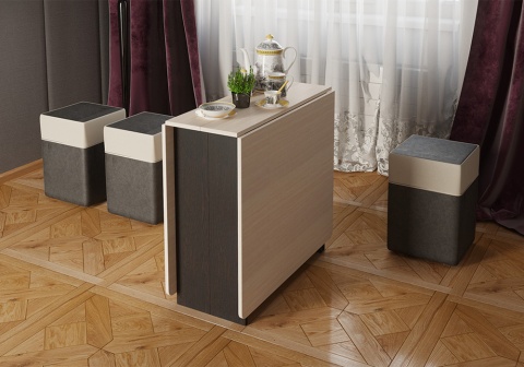 Стол-книжка Т2 венге цаво / дуб белфорт