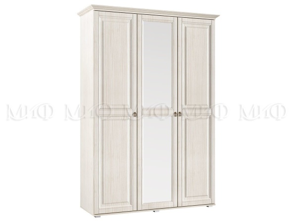Шкаф 3-х Створчатый Элит-1 МДФ Сандал Светлый (Ш-1500 мм x В-2236 мм x Г-528 мм)