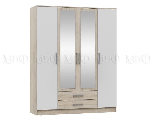 Шкаф 4-х Створчатый Марго МДФ (Ш-1600 x В-2016 x Г-520 мм)/Разные Цвета