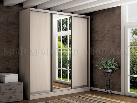 Шкаф-Купе Тринити-6 (Ш-2000 мм x В-2244 мм x Г-600 мм)/Разные Цвета