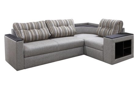 Угловой Диван с Полками Магнолия №2/Разные Цвета Ш-2550 х Г-1860 х В-900 мм